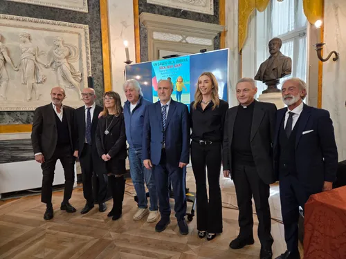 Representatives of institutions and religious communities gathered in Genoa for the initiative 'Kick War Away'.